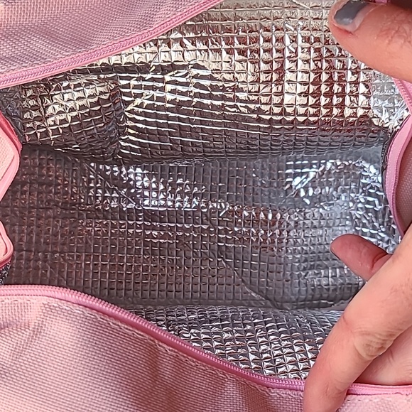 Cow Pink Kid's Lunchbag NIP Insulated Zipper - Picture 2 of 3